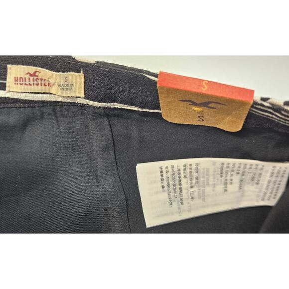 NWT Hollister size small Aztec black white tribal print boho preppy a line midi - Picture 4 of 7